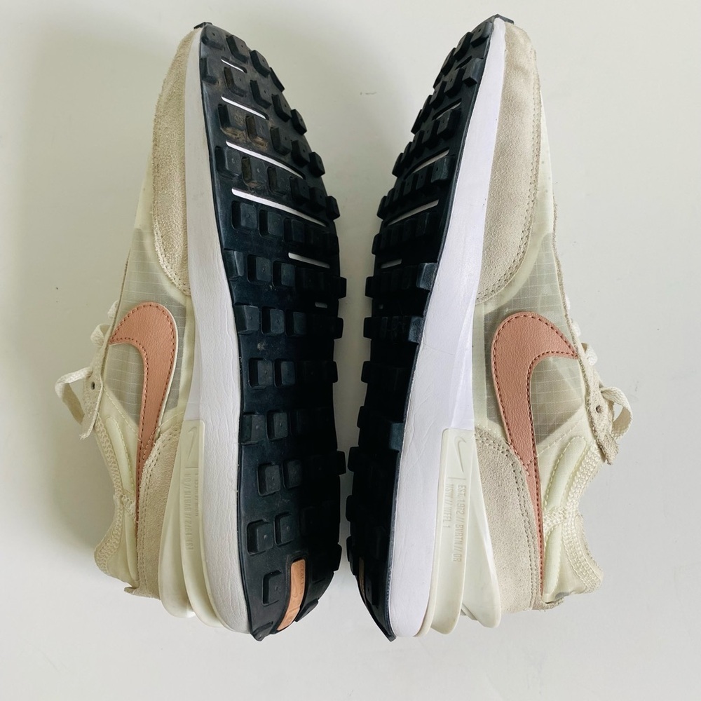 Nike Waffle one Low top Sneaker Sail Rose whisper white Size 8.5 Suede - Picture 6 of 10